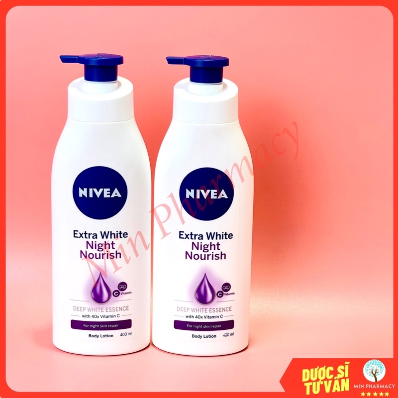 Sữa Dưỡng Thể Nivea Làm Sáng &amp; Săn Chắc Da Ban Đêm Extra White Night Nourish Body Lotion - Minpharmacy