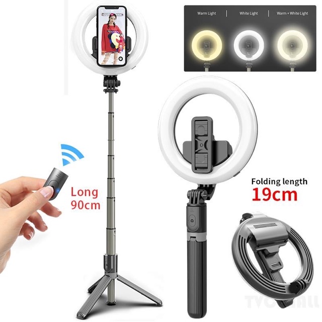 GẬY CHỤP ẢNH SELFIE CÓ ĐÈN LED 16CM KẾT NỐI BLUTOOTH