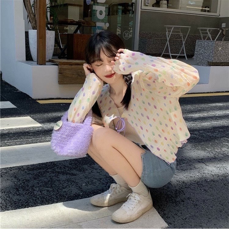 Áo Khoác cardigan Dáng Rộng Chống Nắng Phong Cách Hàn Quốc Thời Trang Mùa Hè Mới Cho Nữ