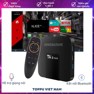 Android Tivi Box Tx3 Mini- Hỗ trợ giọng nói, Bluetooth, Ram CPU S905W cực nhanh, hệ điều hành Android 10.