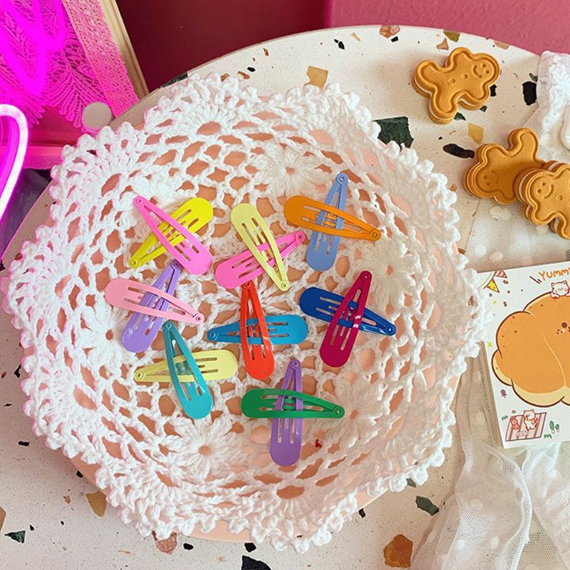 Bộ 12 Kẹp Tóc Bằng Kim Loại Kiểu Dáng Đơn Giản Dễ Thương Cho Nữ