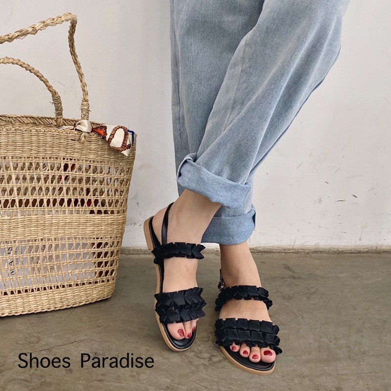 GIÀY SANDAL BẢNG NGANG ĐẾ BỆT NHÚNG BÈO SHOES PARADISE thời trang và cá tính