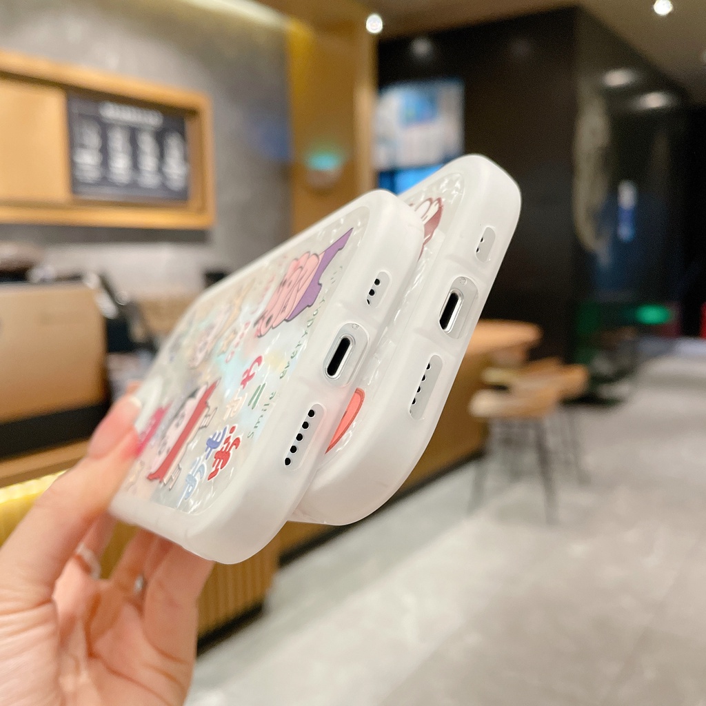 Casing Girls Gift Shell Pattern Cute Bear Mobile Phone Case Oppo A5s A7 A12 A31 2020 F9 Realme 2 Pro A5 2020 A9 2020 A53 2020 A3s Realme C1 A12e Shockproof Cover