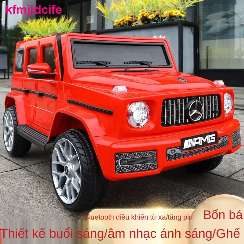 Xe ô tô điện trẻ em 4 bánh Mercedes-Benz big G off -đồ chơi có thể ngồi trên người với đẩy điều khiển từ xa