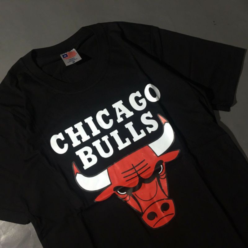 Áo Thun Nam In Hình Nhãn Hiệu Chicago Bulls Cá Tính