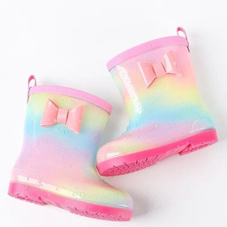 mẫu mới năm 2021✟Giày đi mưa trẻ em, ủng chống trơn nữ dễ thương, mẫu cho bé gái, nước em và cotton, thấm giáo