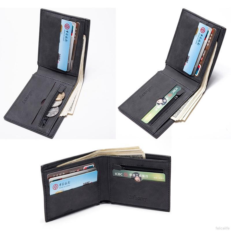 Ví da ngắn kiểu dáng sang trọng tiện dụng dành cho nam