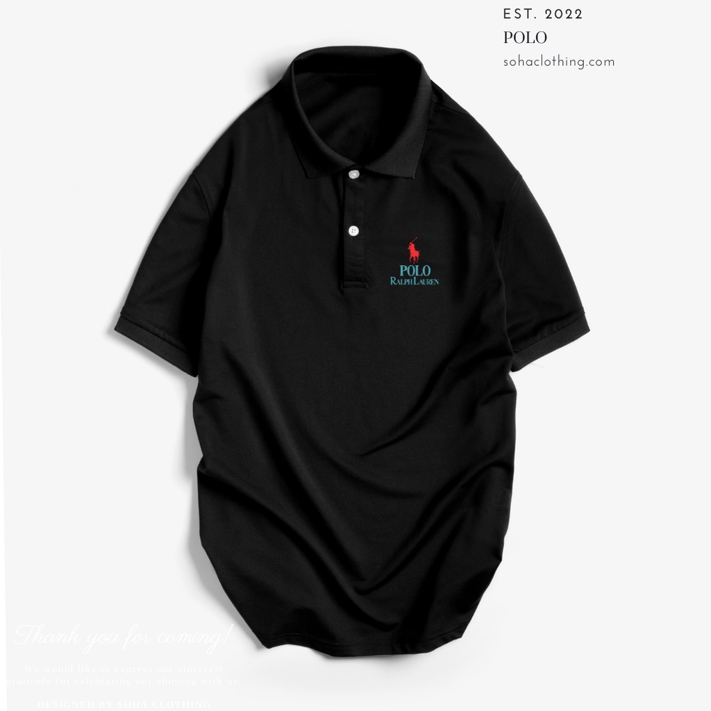 Áo Thun Polo Nam Basic cổ bẻ vải Cá Sấu chuẩn form,hình in sắc nét, POLO LAUREN-SoHa Clothing