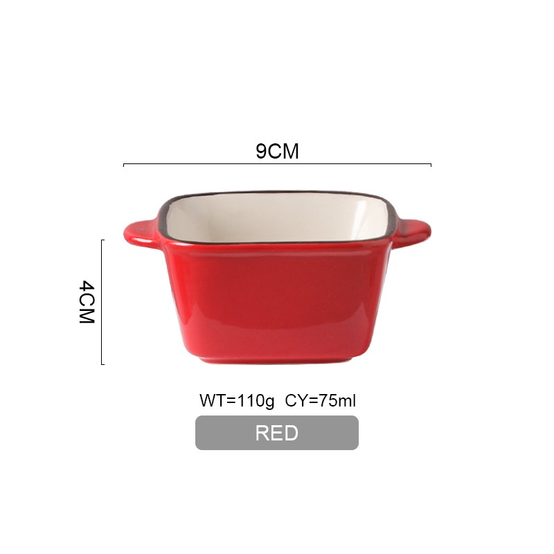 Đĩa đựng nước chấm SWEEJAR bằng gốm có hai tay cầm tiện lợi