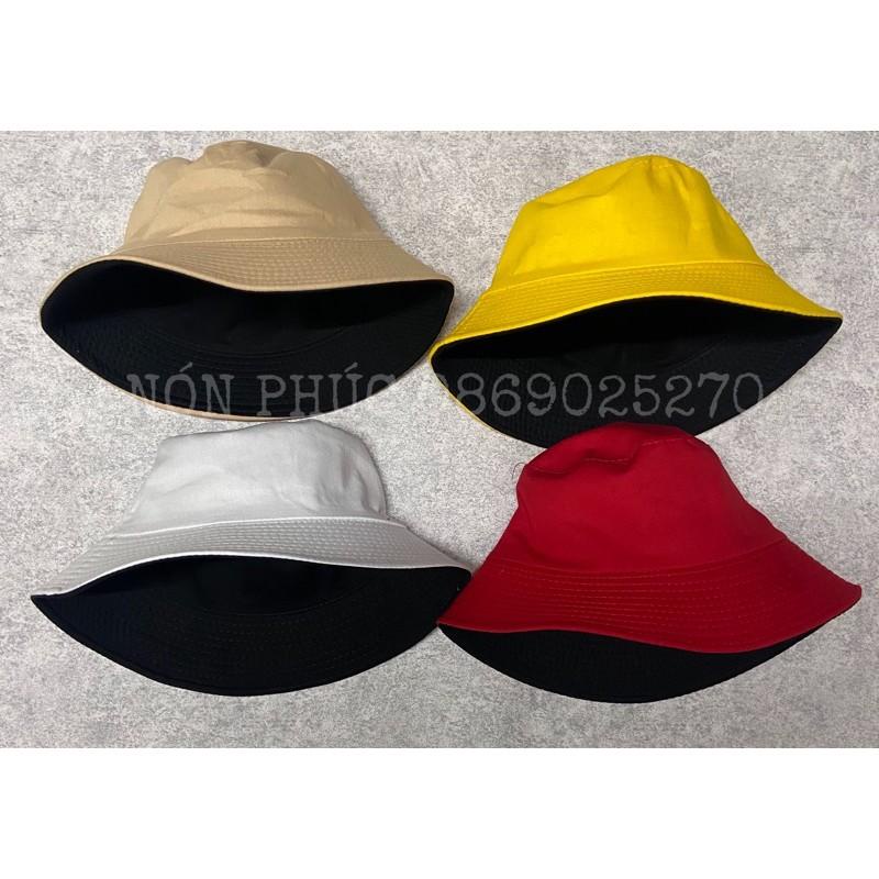 Mũ nón bucbet TRƠN 2 mặt- nón tai bèo vành