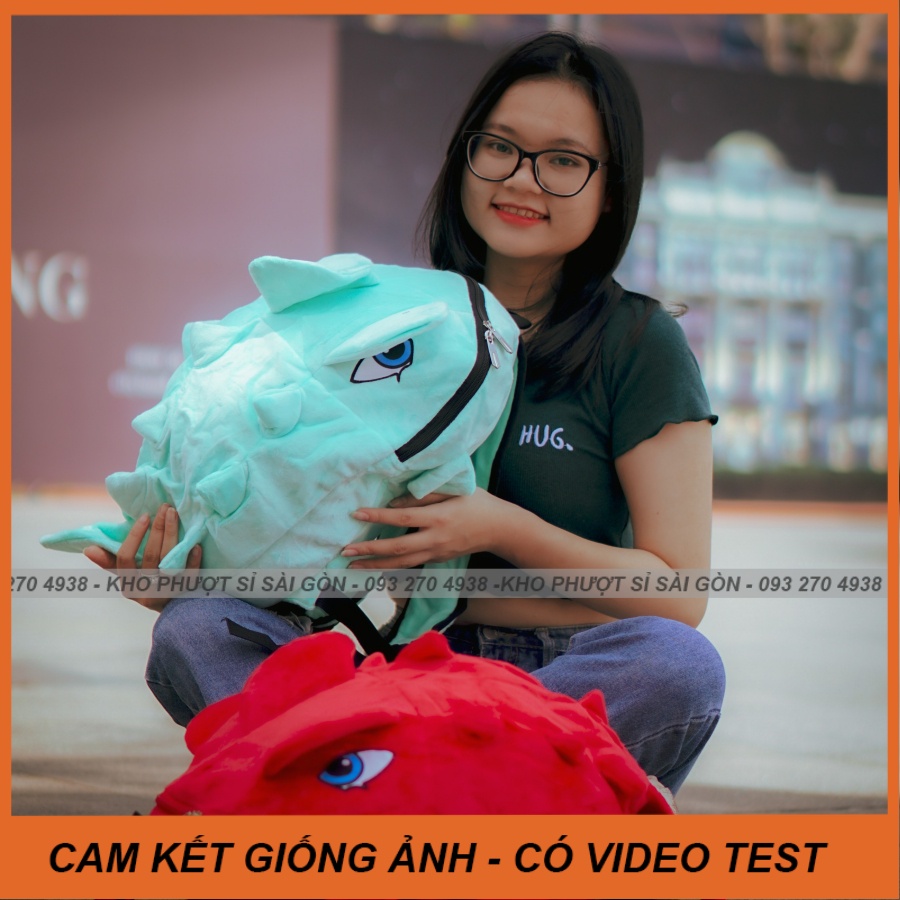 Balo giá sỉ kho HCM - Balo khủng long vải nhung mịn nhiều màu chọn lựa cho nam nữ du lịch