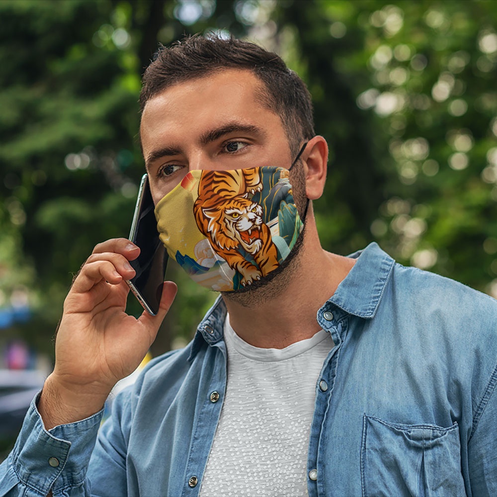 Khẩu trang nhâm dần 2022 chúc mừng năm mới happy new year tết cát tường CARTWELL dễ thở dày 2 lớp không đau tai kháng kh