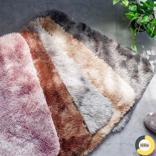 Thảm chùi chân lông Xù Loang Siêu Mềm Mịn Đế Chống Trượt KT 40x60cm
