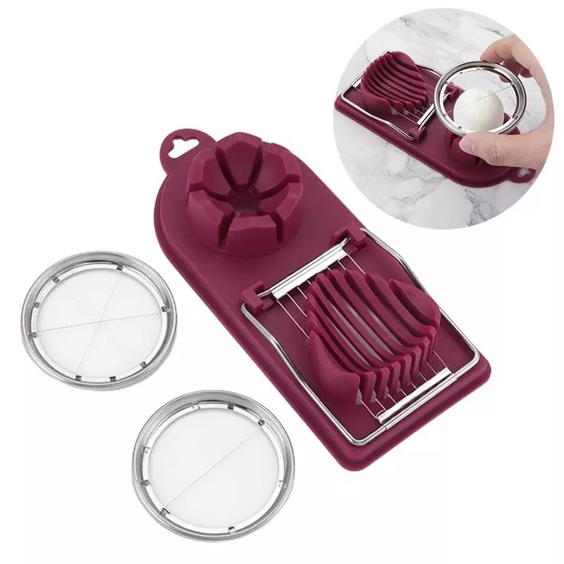 Dụng cụ cắt trứng bằng thép không gỉ 2 trong 1 tiện dụng