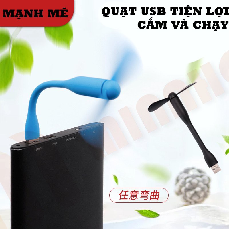 Đèn USB + Quạt USB mini Minaho - Đèn siêu sáng, quạt siêu mắt có thể sử dụng bằng Laptop, sạc dự phòng, sạc điện thoại