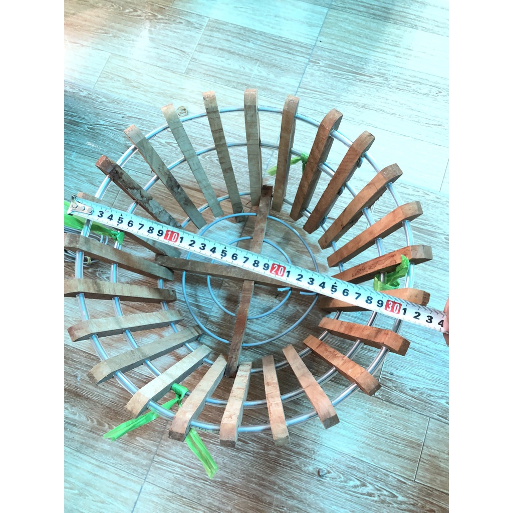 Chậu gỗ trồng lan phi 22- phi 28 - phi 32 tặng kèm dây treo