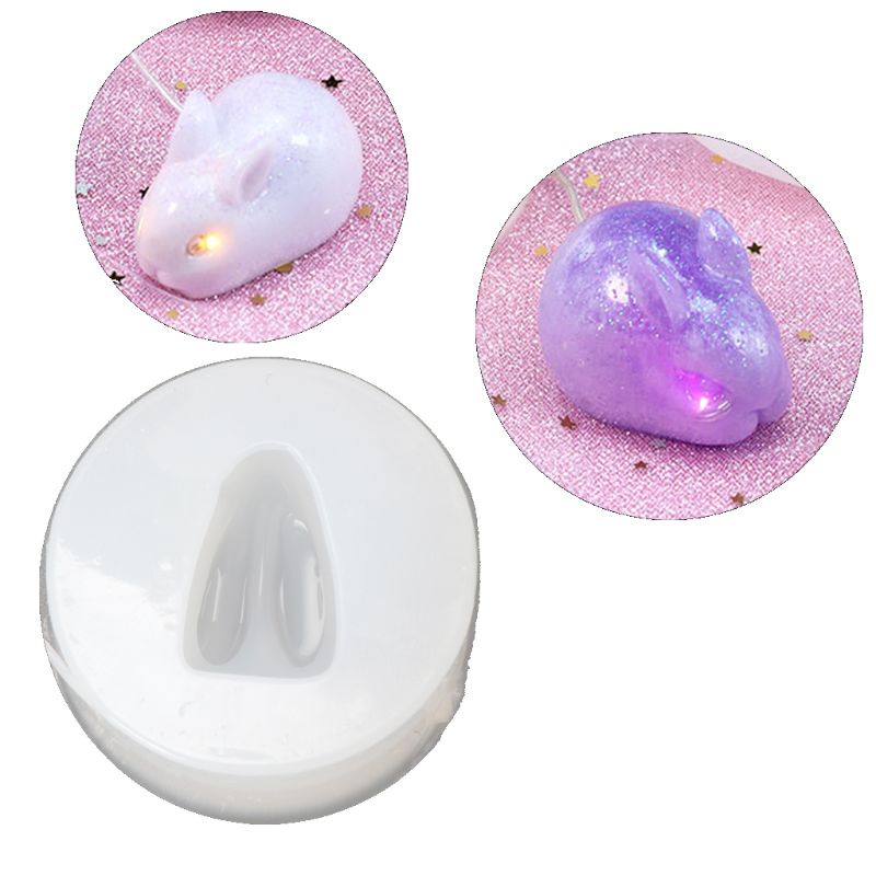 Khuôn silicone làm trang sức hình thỏ 3D dễ thương