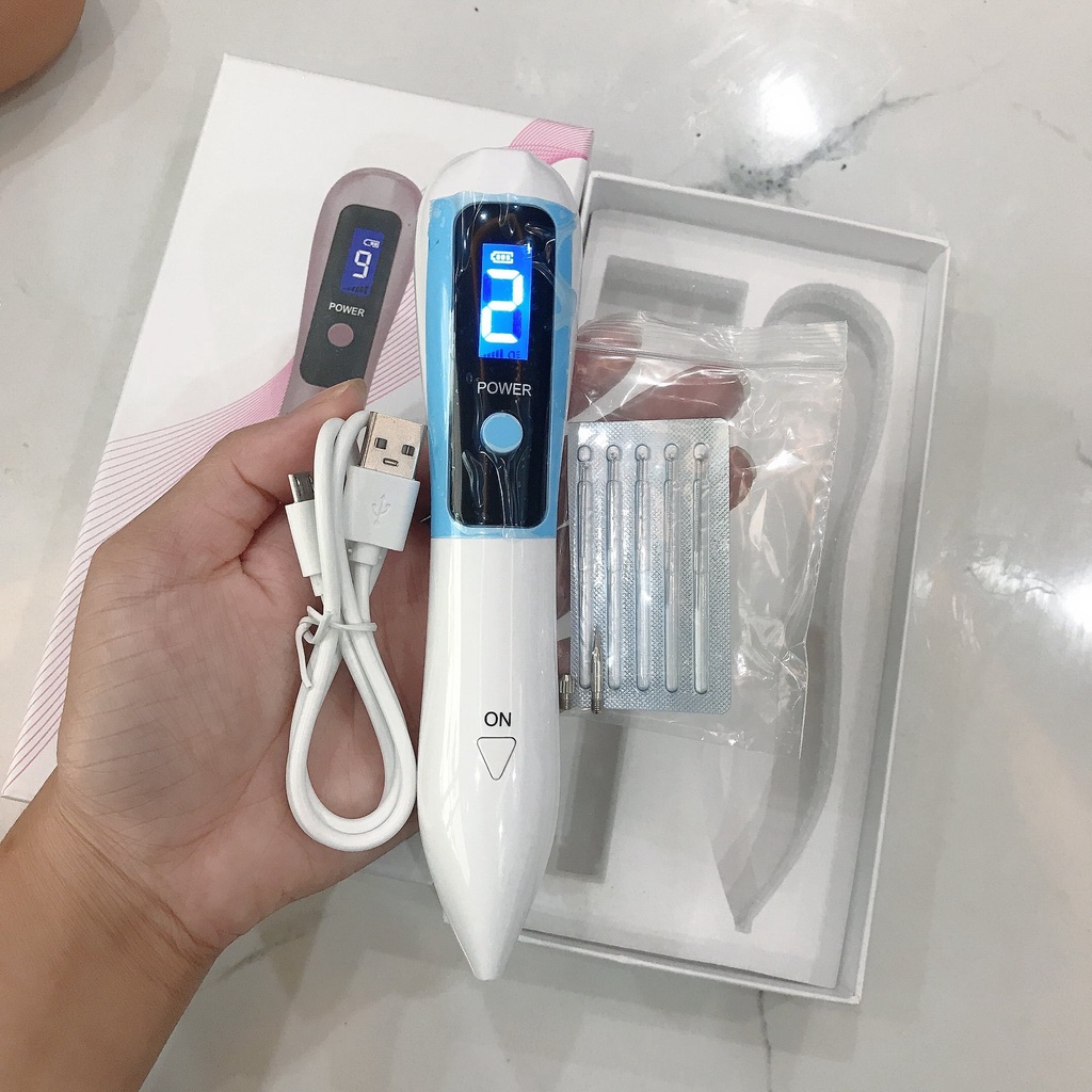 (Bh 12 tháng) Máy Đốt Nốt Ruồi, Mụn Thịt, Mụn Ruồi, Tàn Nhang Mole 9 Cấp Độ Có Đèn