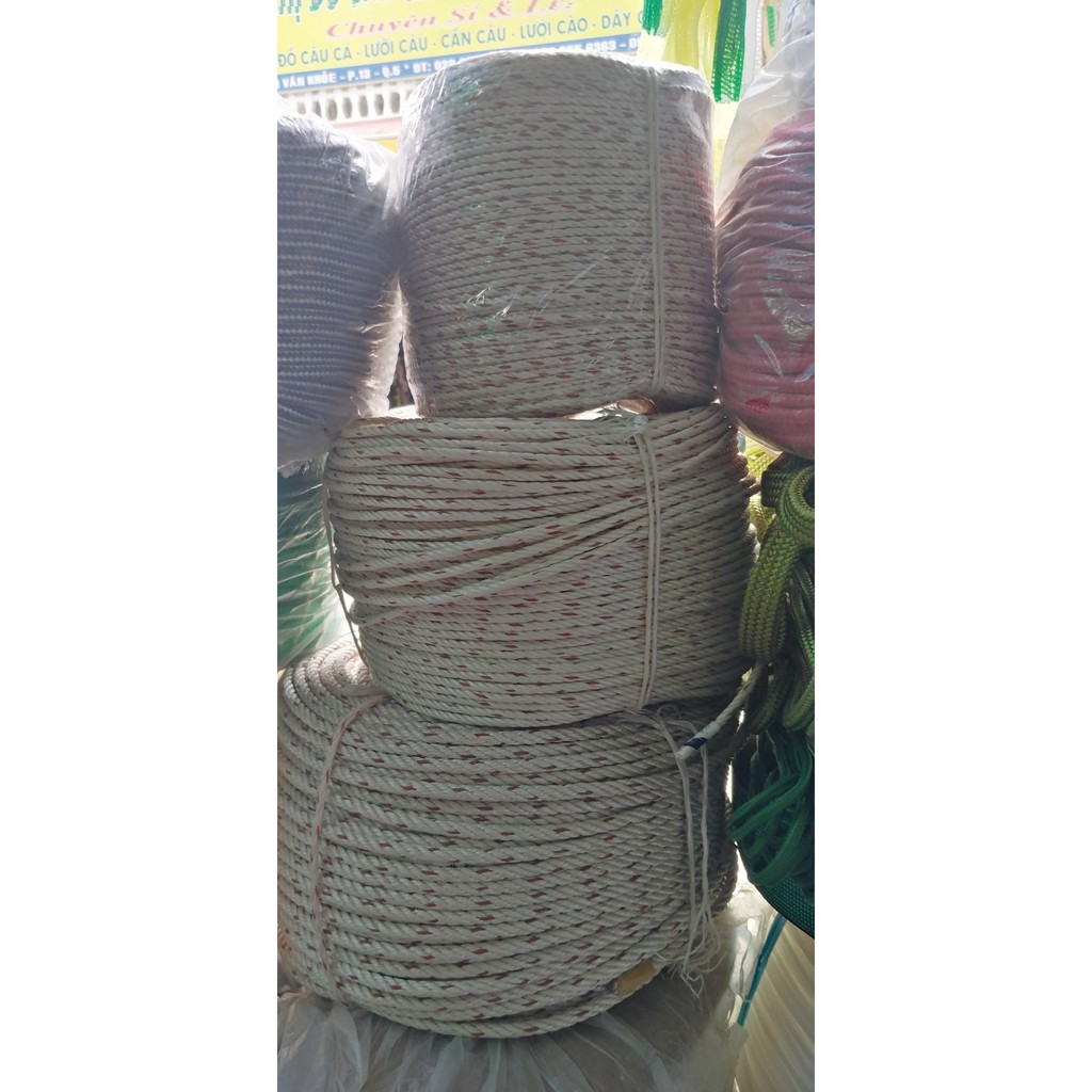 Dây thừng PP size 5mm, trang trí, kéo giếng trời, mái che, bạt, dài 1m