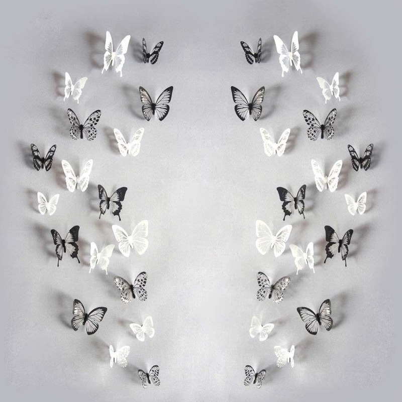 18 Decal dán tường hình con bướm 3D dùng trang trí phòng
