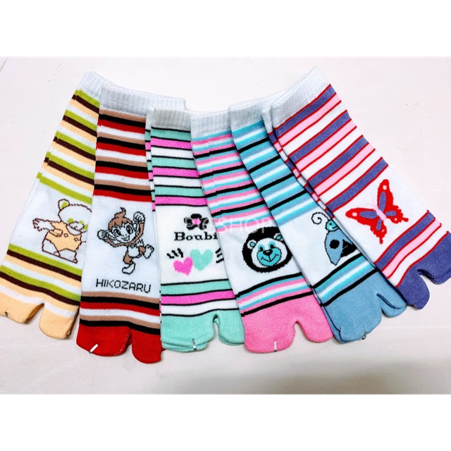 Combo 2 đôi vớ xỏ ngón cotton chất dày đi nắng