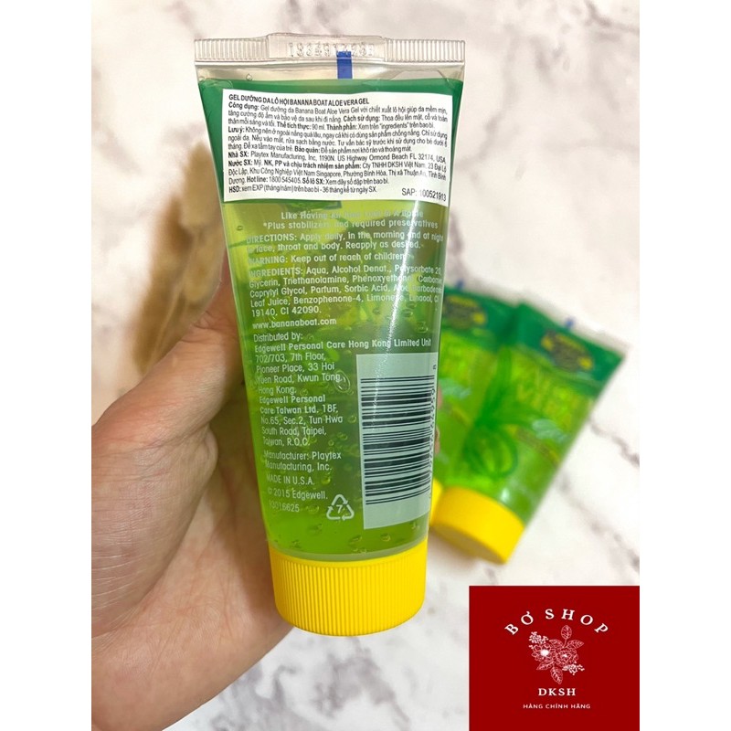 [XẢ DATE] Gel dưỡng da lô hội Banana Boat Aloe Vera 90ml - Hàng chính hãng DKSH Việt Nam