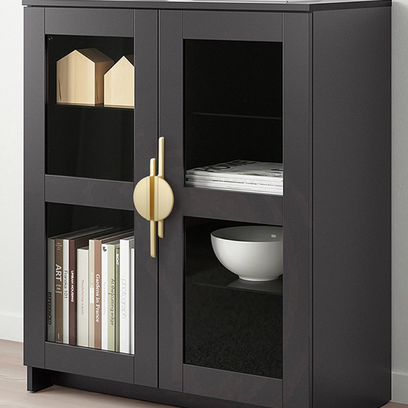 Tay Nắm Cửa Tủ Hình Bán Nguyệt Bằng Hợp Kim Kẽm Phong Cách Vintage