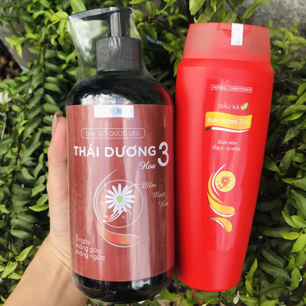 COMBO GỘI 480ml - XẢ THÁI DƯƠNG 3 HƯƠNG HOA CHAI 200ml (THƯƠNG HIỆU SAO THÁI DƯƠNG)