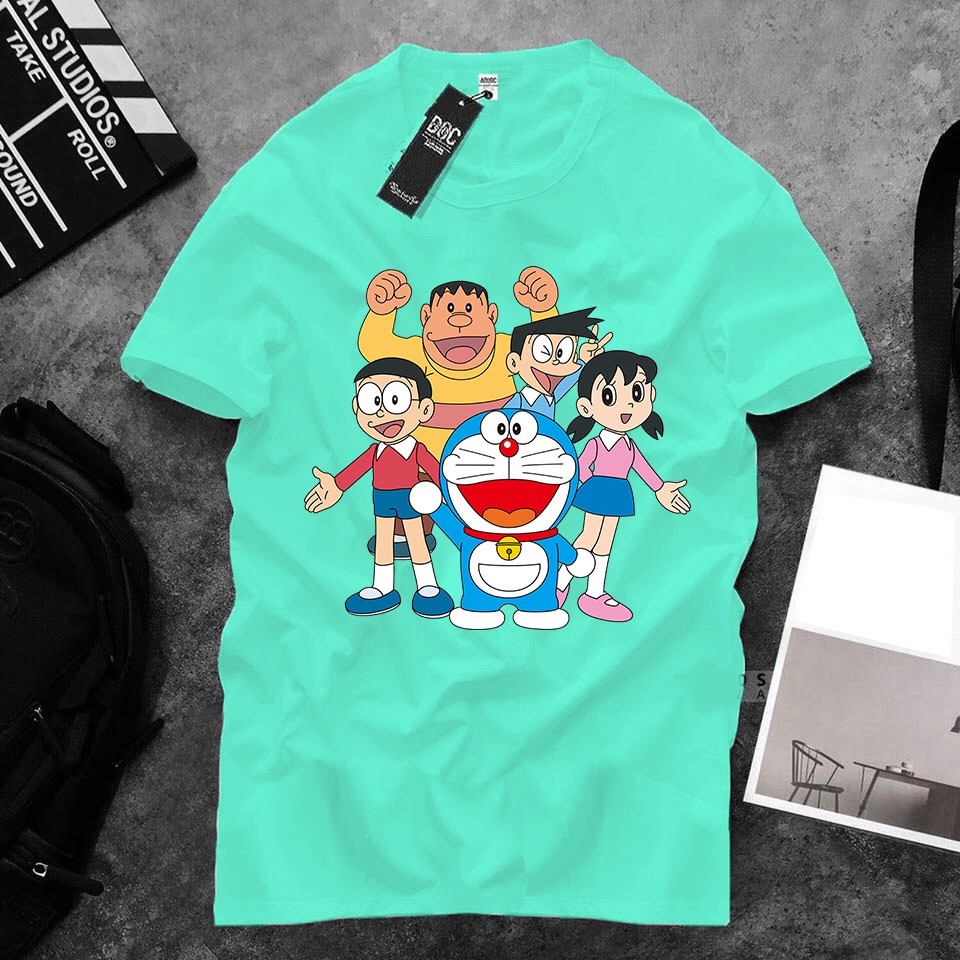 Áo thun Cotton Doraemon, Nobita, zuka, Chaien và xeko