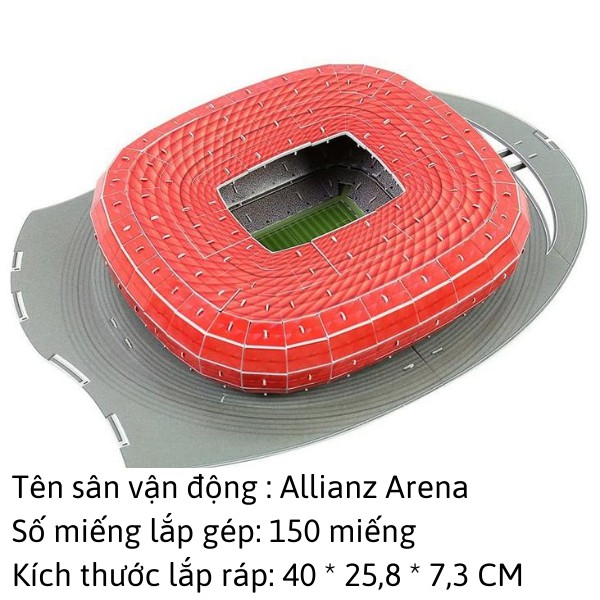 Mô hình lắp ghép sân vận động 3D nổi tiếng thế giới