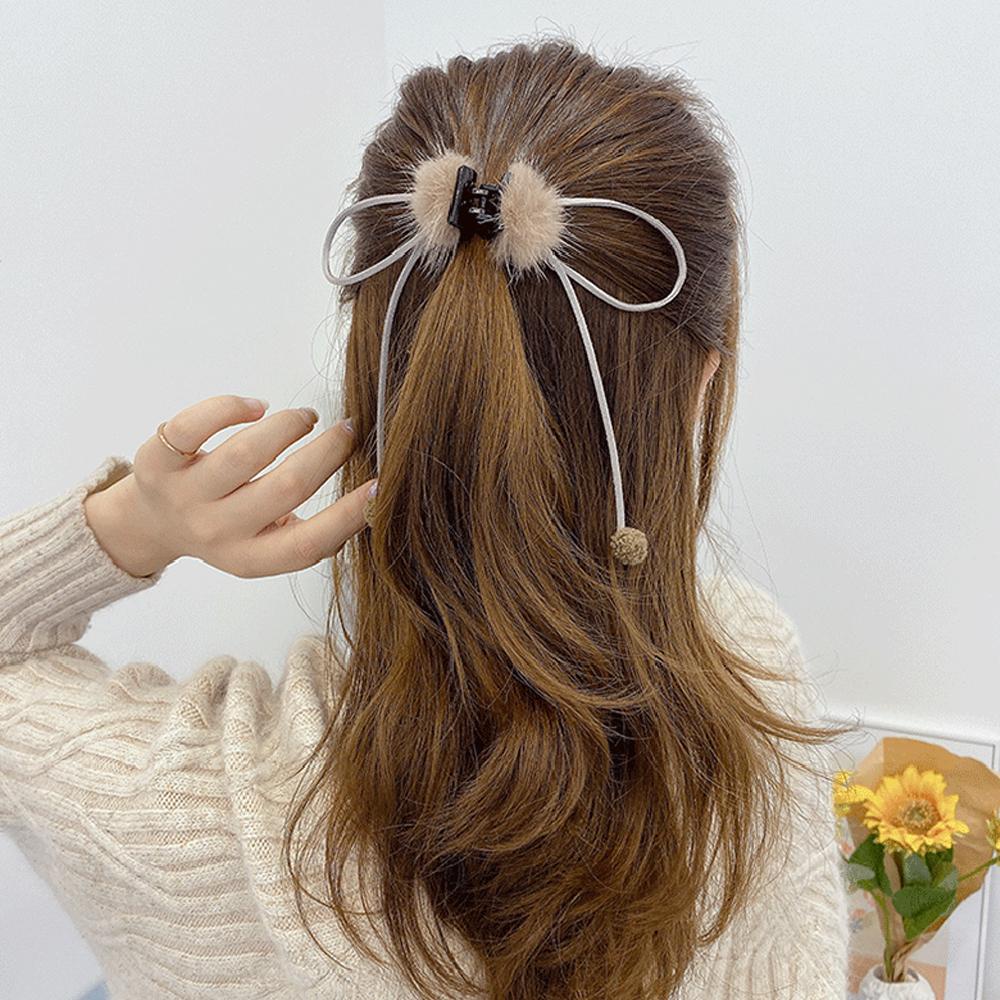 Kẹp Càng Cua Đính Nơ Tua Rua Lấp Lánh Thời Trang Cho Nữ