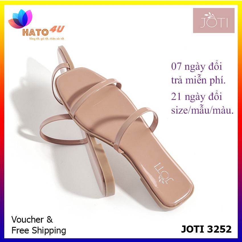 Dép Thời Trang Nữ JOTI Melina 3252VN0 2020 - Hai Quai Mảnh Dịu Dàng Đế Bằng - Mang Dạo Phố Đi Biển