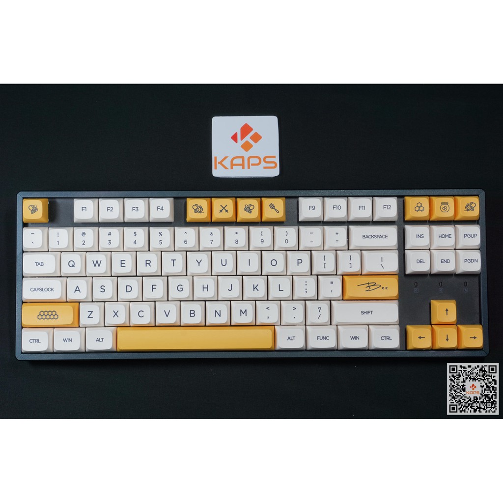 Keycap MILK HONEY BEE - profile XDA - keycap PBT - Dyesub - 140 nút cho bàn phím cơ Filco, Leopold, IKBC, Edra, keychron