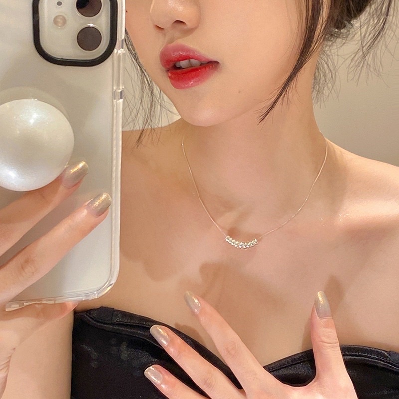 Dây chuyền nữ bi tròn nhỏ xinh bóng đẹp,cá tính - THJ SLIVER