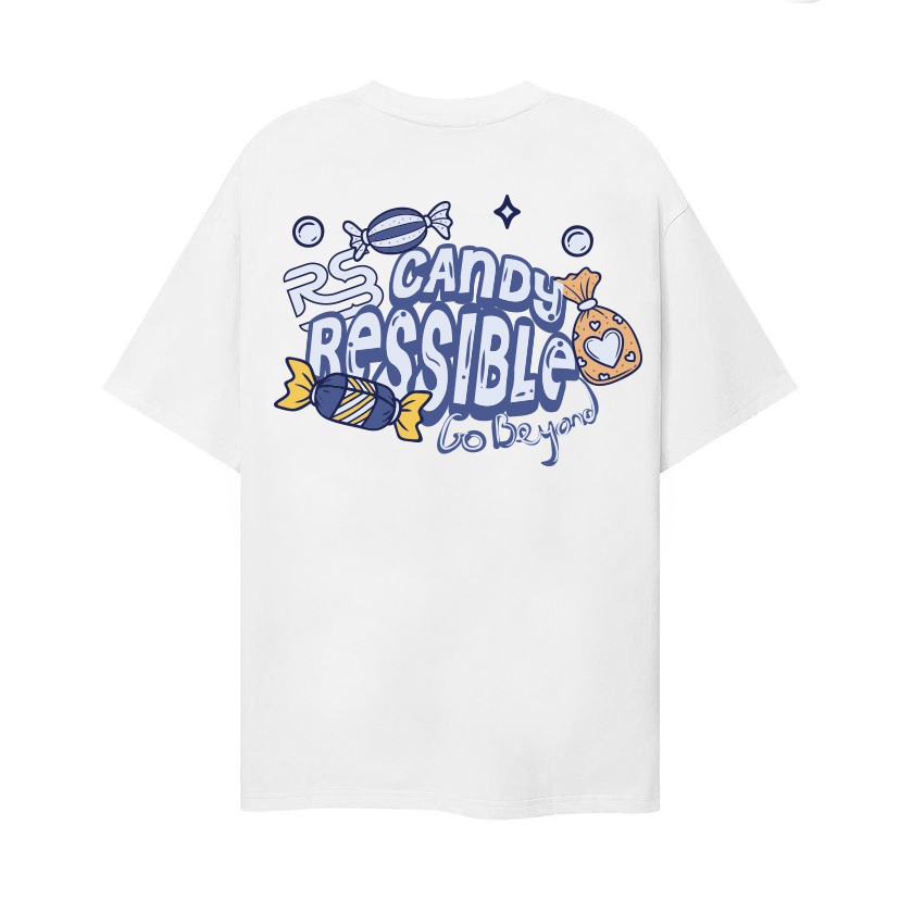 Áo thun Sweet Candy - Ressible [Streetwear/White]