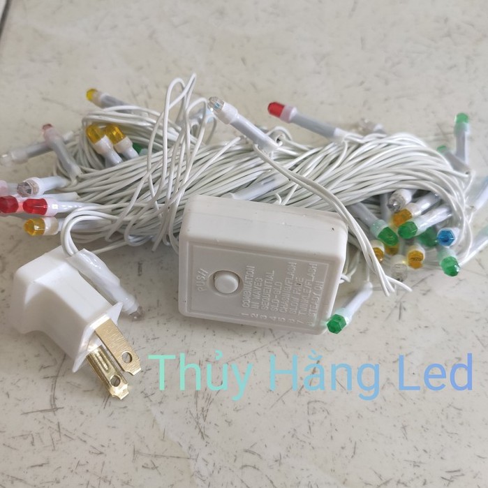 Dây đèn led trang trí màu trắng chớp hình lục giác nhỏ