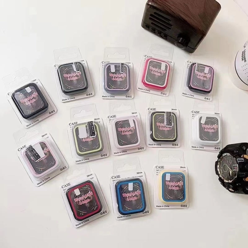 Ốp Lưng Silicone Hai Màu Cho Apple Watch 7 6 SE 5 4 3 iWatch 41MM 45MM 44MM 40MM 42MM