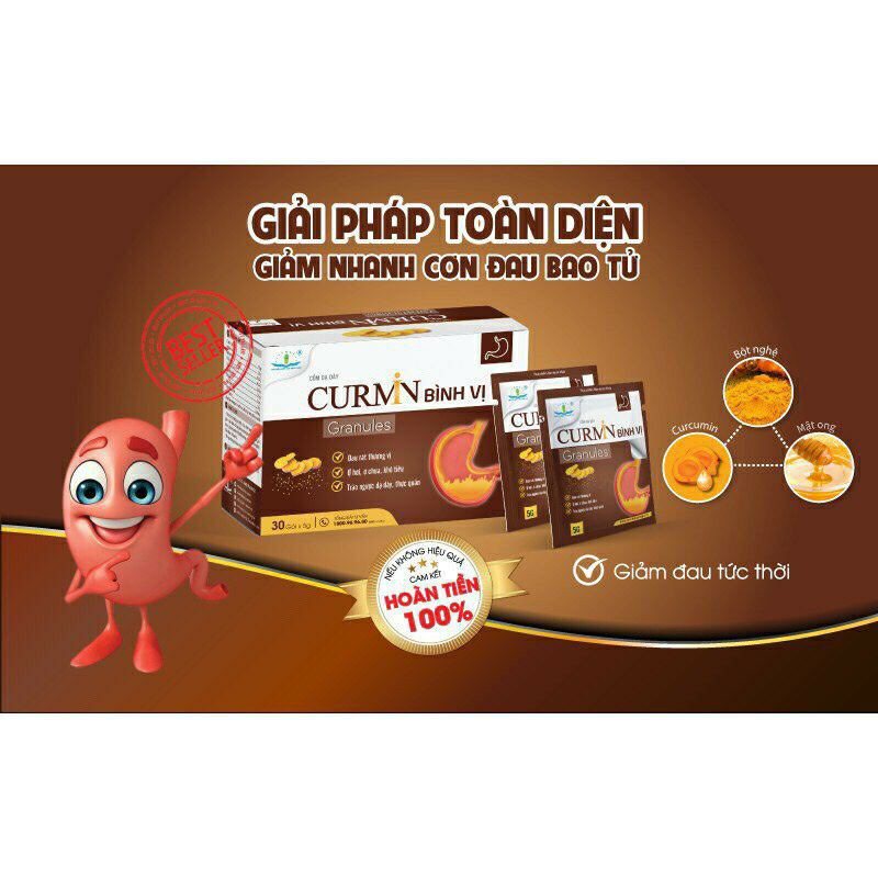 Cốm Dạ Dày Curmin Nano Bình Vị ⚡ CAM KẾT CHÍNH HÃNG⚡Giúp bổ tỳ dưỡng vi,̣ điều hòa chức năng hê ̣tiêu hóa 30 gói
