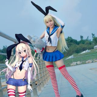 Anime Kantai Collection Cosplay Costume Shimakaze Cosplay Costume Sailor Suit Uniform