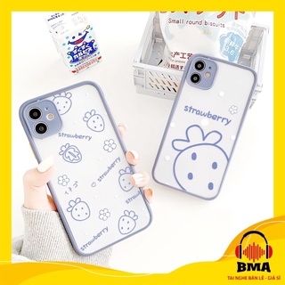 Ốp lưng xiaomi redmi note 10 /note 8/ note 8 pro/note 9s/note 9 pro/note 9/ note 7/redmi 8/8A mẫu nhám Dâu xanh xinh xắn