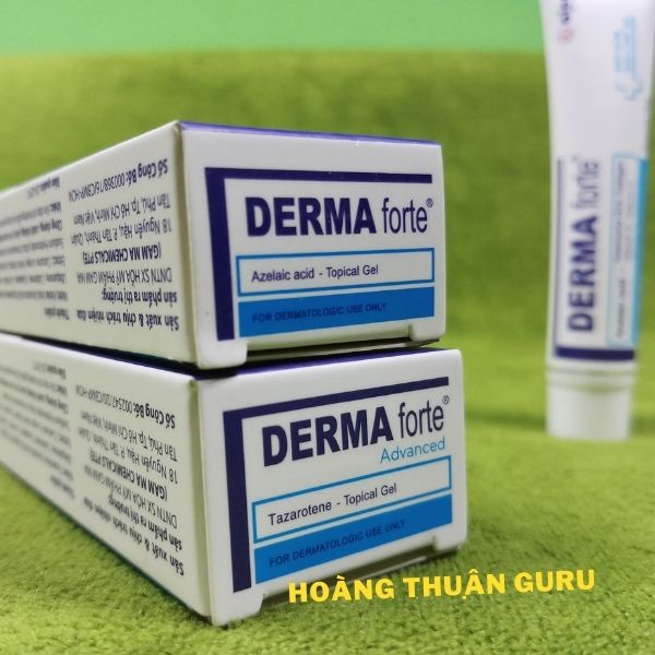 Gel Derma forte mẫu cũ và mới có vitamin c , collagen giúp giảm mụn , mờ thâm dưỡng da 1 tuýp 15g