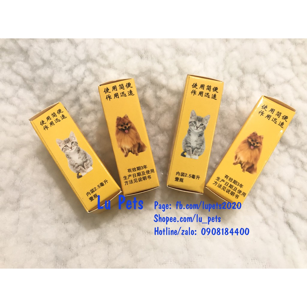 Thuốc nhỏ gáy | Thuốc nhỏ gáy trị ve rận bọ chét chó mèo 2.5ml