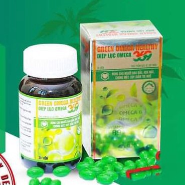 DIỆP LỤC OMEGA 369- GREEN OMEGA HEALTHY- ĐAU ĐẦU - HOA MẮT- CHÓNG MẶT-NHỨC MỎI MẮT-Ù TAI-MẤT NGỦ