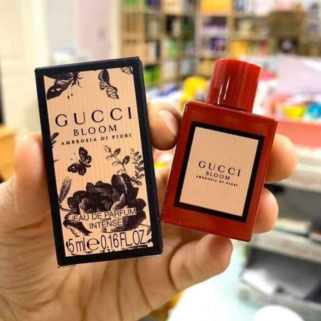 Nước hoa nữ mini GUCCI Bloom 𝐀𝐌𝐁𝐑𝐎𝐒𝐈𝐀 𝐃𝐈 𝐅𝐈𝐎𝐑𝐈 Eau de parfum 5 ml
