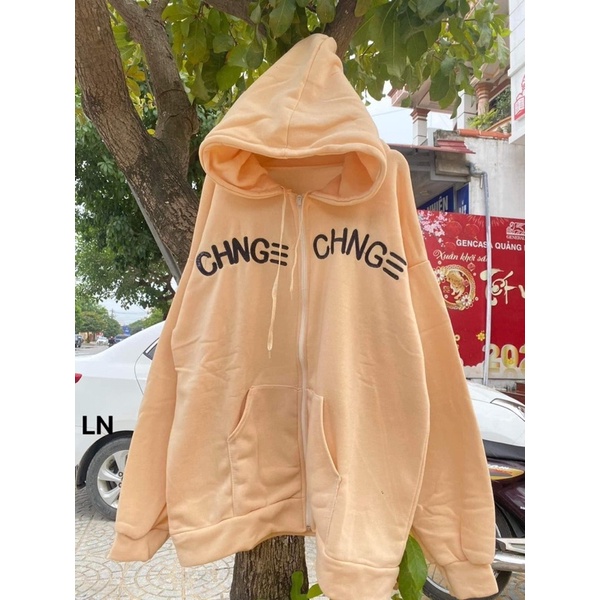 Áo khoác nỉ CHNGE mũ 2 lớp TH6
