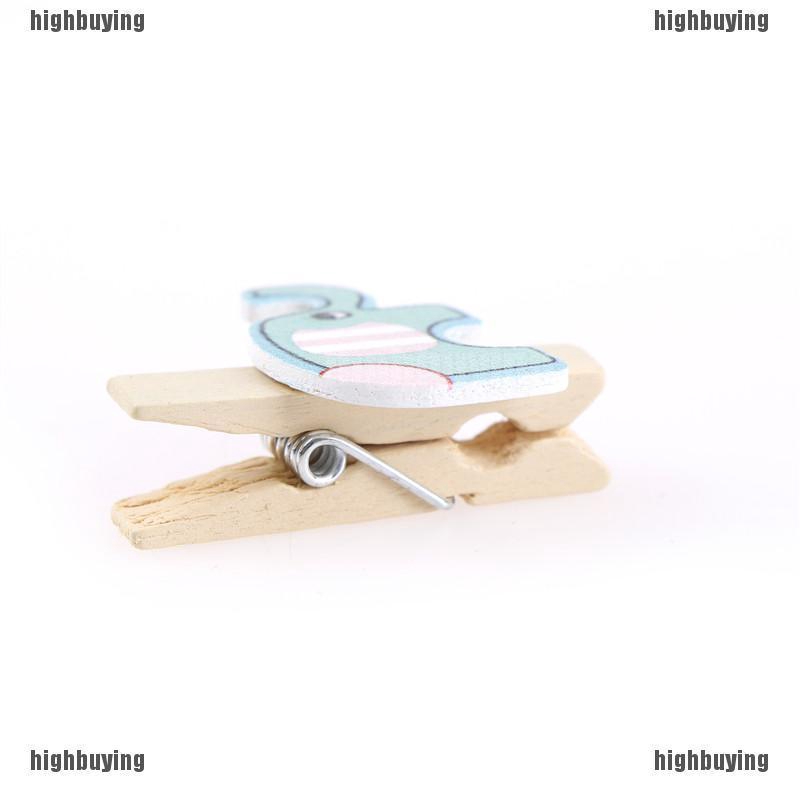 Set 8 KẹP Gỗ HìNh Con Voi NhiềU MàU SắC