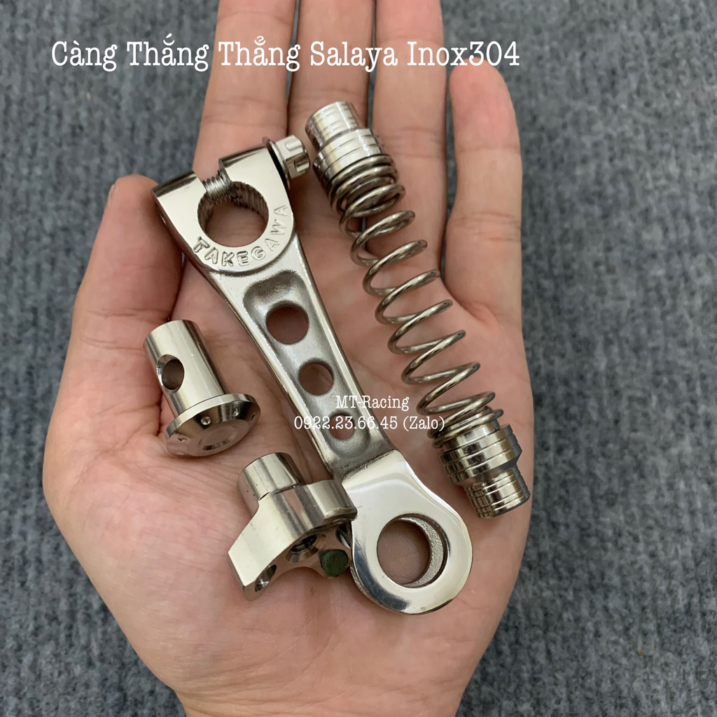 Càng Thắng Thẳng Salaya Chuẩn Inox304 Nguyên Khôi Nặng Siêu Sáng Bóng Kèm Lò Xo Inox304