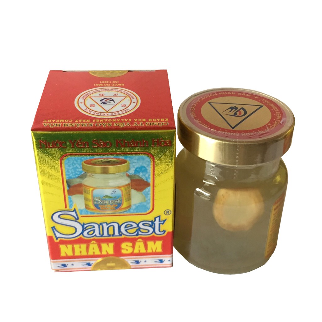 Combo 10 hũ nước yến sào Sanest nhân sâm Fucoidan 70ml Khánh Hòa, PP Sâm Yến 3A