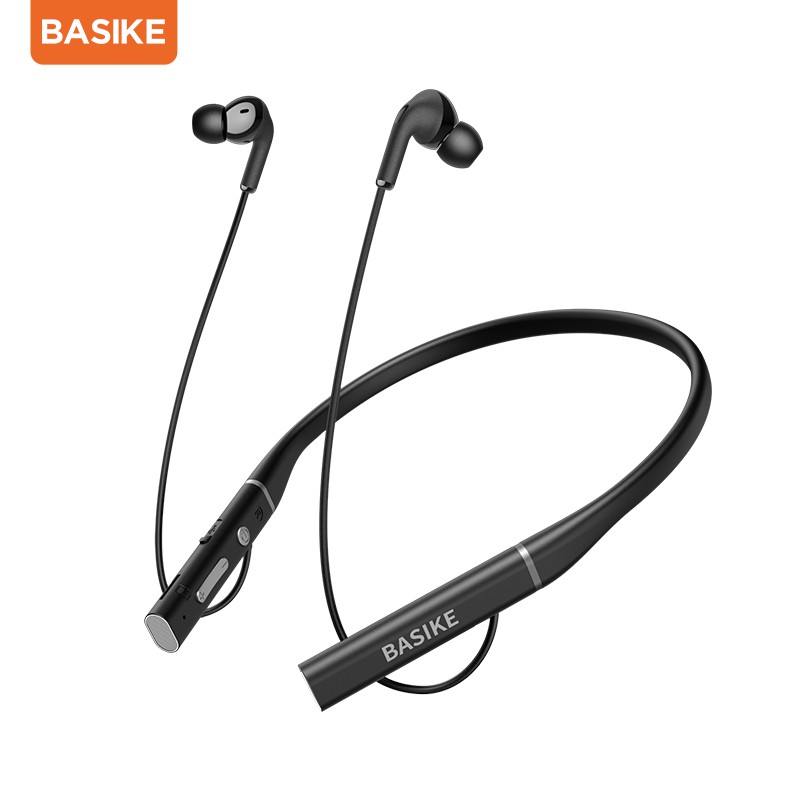 Tai nghe Bluetooth BASIKE đeo cổ phong cách thể thao thời lượng pin 12h cho Android Samsung Xiaomi Huawei OPPO iPhone