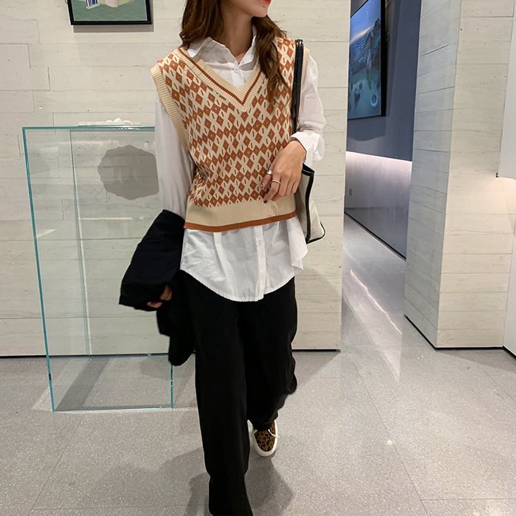 [SẴN] Áo gile len nữ Ulzzang Quảng Châu AGL10 | BigBuy360 - bigbuy360.vn